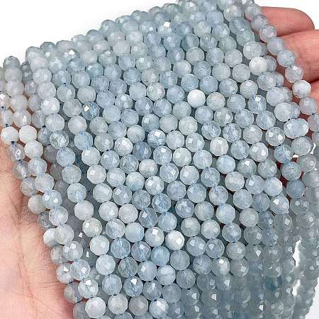 Natural Aquamarine Beads Strands G-C127-A04-02-1