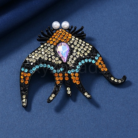 Manta Ray Rhinestone Brooch PW-WGC7FBE-01-1