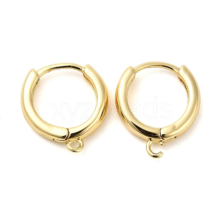 Brass Hoop Earrings EJEW-K083-33G-1