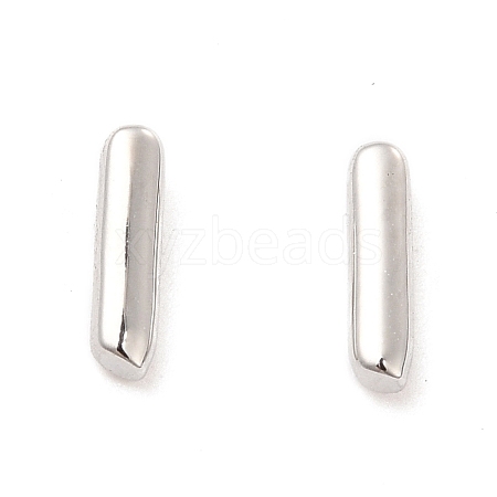 Brass Hollow Out Initial Letter Stud Earrings for Women EJEW-A044-01P-I-1