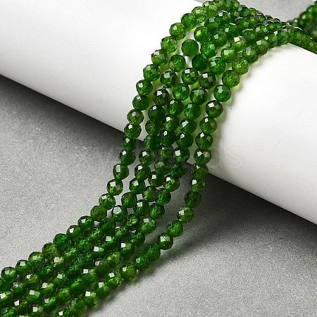 Natural Green Diopside Beads Strands G-NH0046-A01-02-1