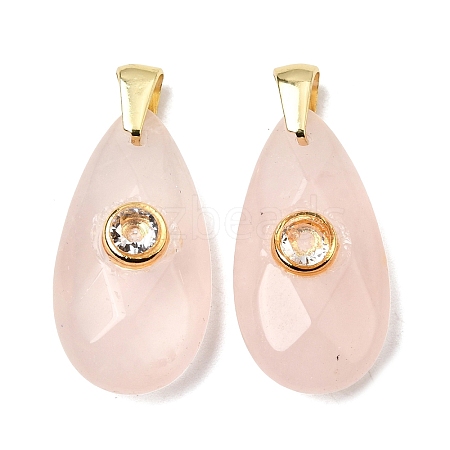 Natural Rose Quartz Pendants G-C282-02G-1