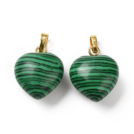 Synthetic Malachite Pendants G-I311-A32-G-1