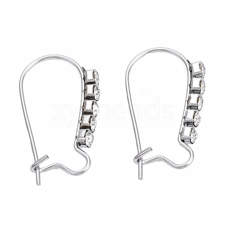 304 Stainless Steel Hoop Earrings Findings Kidney Ear Wires STAS-N092-138C-01-1