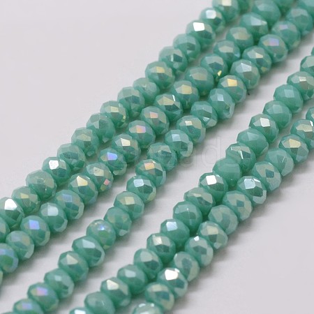 Electroplate Glass Bead Strands X-GLAA-K016-2x3mm-07FR-1