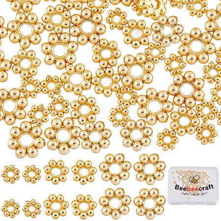Beebeecraft 90Pcs 3 Styles 304 Stainless Steel Spacer Beads STAS-BBC0004-32-1