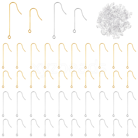 DICOSMETIC 160Pcs 4 Style 316 Surgical Stainless Steel Earring Hooks STAS-DC0011-39-1