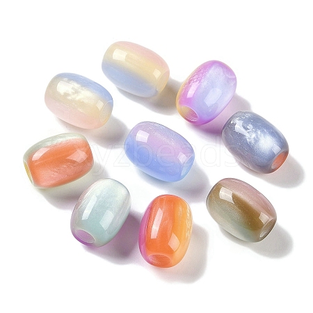 Triple Color Resin European Beads X-RESI-F055-13-1