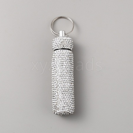 Aluminium Alloy with Crystal Rhinestone Pendant Keychain KEYC-WH20001-02-1