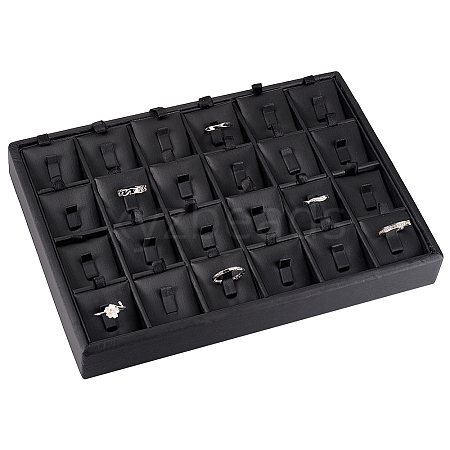   1Pc 24-Compartment Wooden Rings Presentation Boxes RDIS-PH0001-007-1