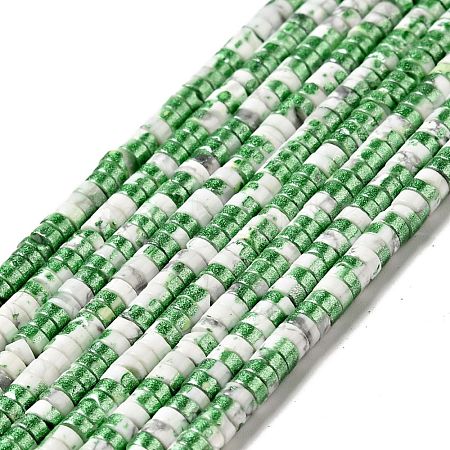 Electroplated Natural Howlite Bead Strands G-D470-01C-1