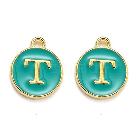 Golden Plated Alloy Enamel Charms LS-ENAM-Q437-15T-1
