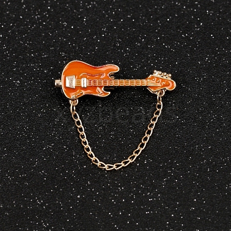 Guitar Hanging Chain Brooch PW-WGA14EA-05-1