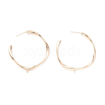 Rack Plating Brass Stud Earring Findings KK-D069-11G-RS-1