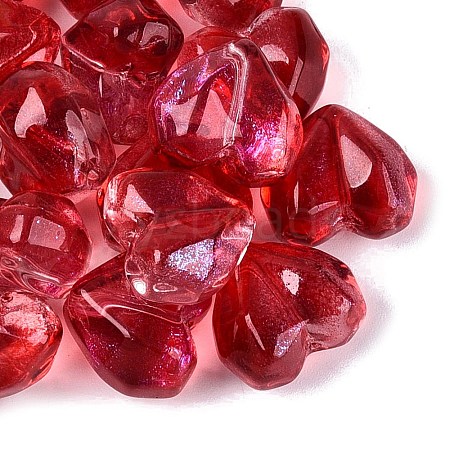 Baking Paint Transparent Glass Beads DGLA-N022-02B-1