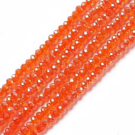 Electroplate Glass Beads Strands EGLA-R048-2mm-21-1