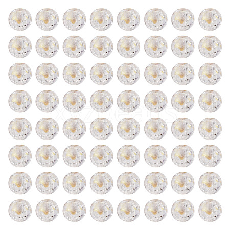100Pcs Crackle Transparent Glass Beads GLAA-TADJ0001-12J-1
