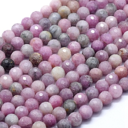 Natural Ruby/Red Corundum Beads Strands G-D0013-63B-1