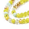 Electroplate Glass Beads Strands EGLA-N002-12H-3