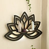 Wooden Lotus Shelf for Crystals PW-WG03784-01-4