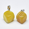 Natural Banded Agate/Striped Agate Pendants G-T122-19G-2