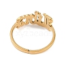 Ion Plating(IP) 304 Stainless Steel Constellation Open Cuff Ring for Women RJEW-C097-01G-11-3