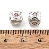 Brass Micro Pave Cubic Zirconia Beads KK-R216-17P-03-3