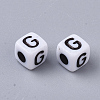 White Opaque Acrylic Beads LS-X-MACR-R869-02G-2