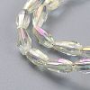 Electroplated Glass Beads Strands EGLA-H100-FR02-2