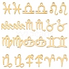 24Pcs 12 Style 12 Constellations Manual Polishing 304 Stainless Steel Charms STAS-SC0004-55-1