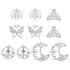 10Pcs 5 Style 201 Stainless Steel Pendants STAS-PJ0001-47-8