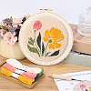 Flower Pattern Punch Embroidery Starter Kits DIY-WH20007-743B-4