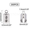 304 Stainless Steel Folding Crimp Cord Ends STAS-UN0005-72-2