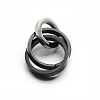 304 Stainless Steel Interlocking Ring Pendants STAS-E090-90-2