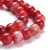 Dyed Natural Crackle Agate Bead Strands X-G-K414-8mm-04-3