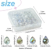 48Pcs 4 Colors Electroplate Glass Beads GLAA-FS0001-89-4