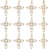 CHGCRAFT 12Pcs Brass Micro Pave Cubic Zirconia Pendants KK-CA0003-65-1