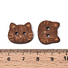 Cat Shape Wood Buttons BUTT-T013-11A-3