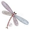 Dragonfly Alloy Rhinestone Brooches PW-WGB100C-01-5