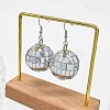 Non-Tarnish Stainless Steel Mirror Ball Earrings for Women FJ2420-4-1