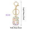 Number 6 Transparent Resin Keychains KEYC-TADJ0001-10F-2