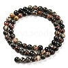 Natural Red Snowflake Obsidian Round Beads Strands G-P503-6MM-06-3