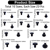 200Pcs 10 Styles Silicone Bottle Seal Plug FIND-GF0008-84-2