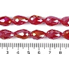 Opaque Solid Color Electroplate Glass Beads Strands LS-EGLA-N013-P4mm-B07-4