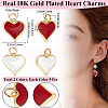 10Pcs 2 Colors Real 18K Gold Plated Brass Charms KK-BBC0016-07-2
