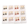 Star Glass & Polymer Clay Rhinestone Ear Fake Plugs EJEW-H105-29G-1