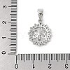 Brass Micro Pave Clear Cubic Zirconia European Dangle Charms Bails KK-K297-59P-3