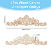 Wood Carved Onlay Applique Craft WOOD-WH0043-02-2