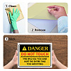 5Pcs Waterproof PVC Warning Sign Stickers DIY-WH0237-031-4