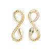 Brass Micro Pave Cubic Zirconia Links ZIRC-E164-01G-2